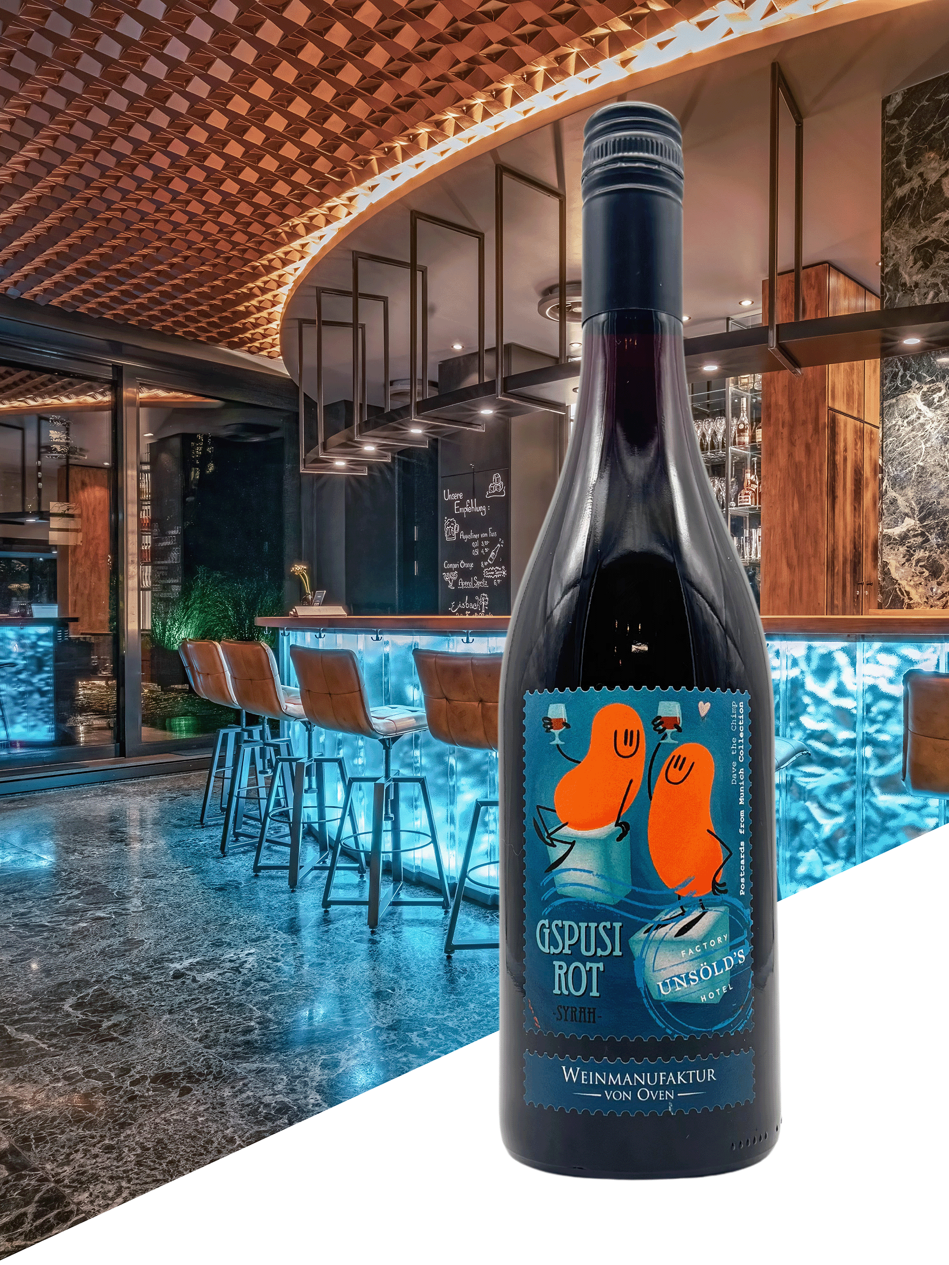 Gspusi Rot, Syrah,2015, Unsölds Factory Hotel Edition, Weinmanufaktur von Oven